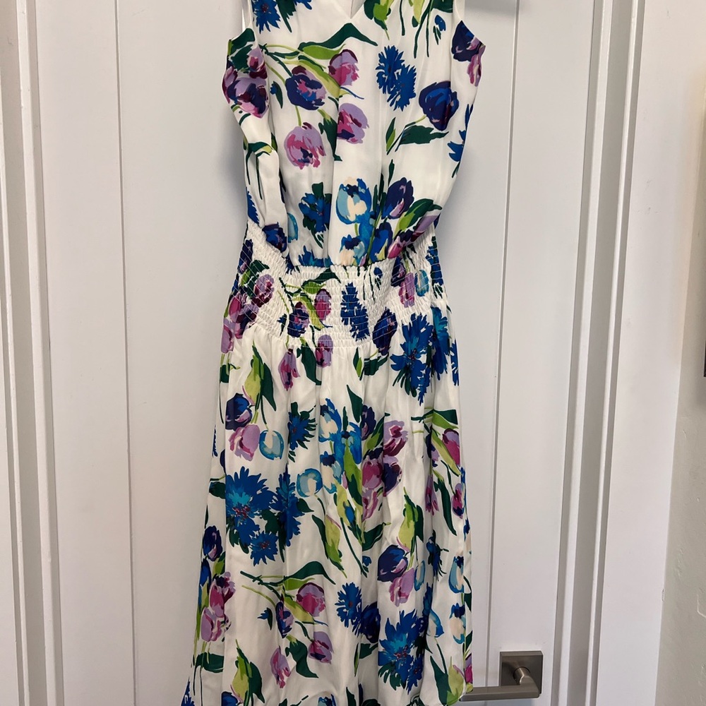 Parker Blue and Purple Halter Midi Sundress